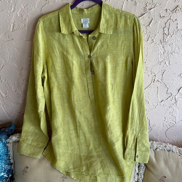 Sigrid Olsen Tops Sigrid Olsen 0 Linen Ladies Blouse Poshmark